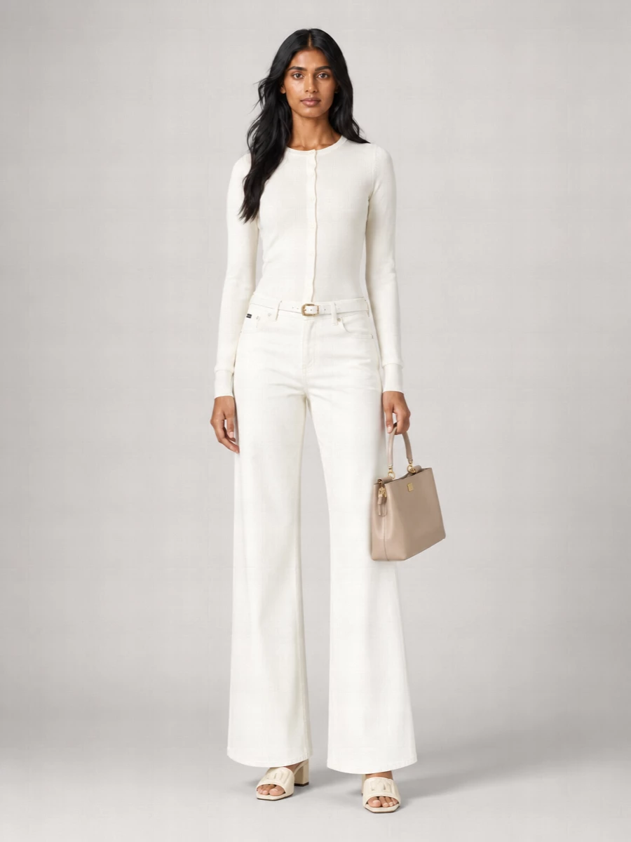 Dolce&Gabbana Denim High-Rise Wide-Leg Trousers