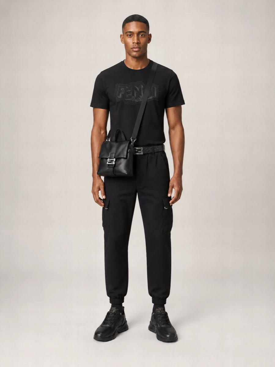 Fendi Leather Low-Top Sneakers