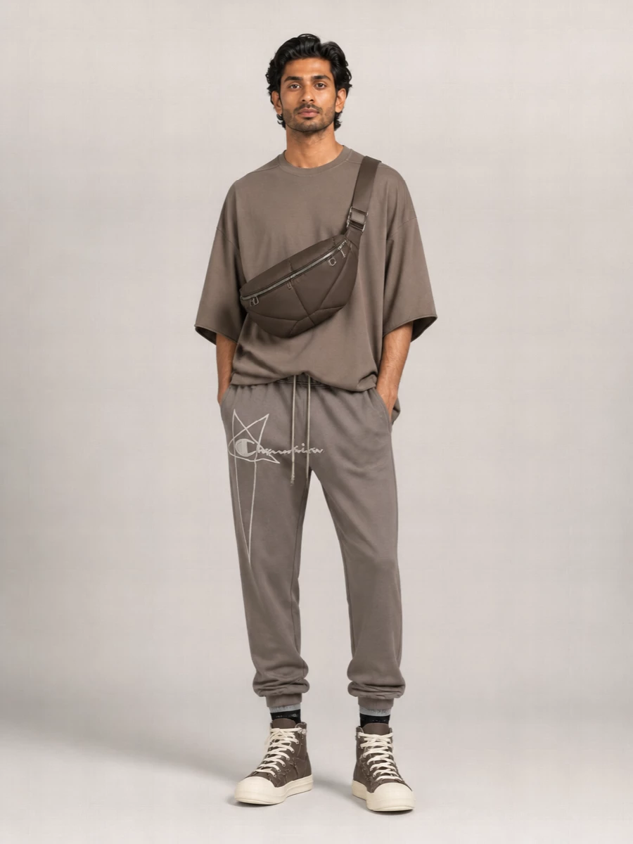 Rick Owens Ribbed Cotton Track Pants