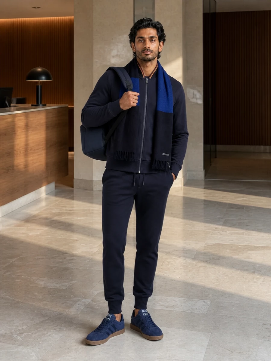 Paul smith navy sweatshirt joggers adidas trainers