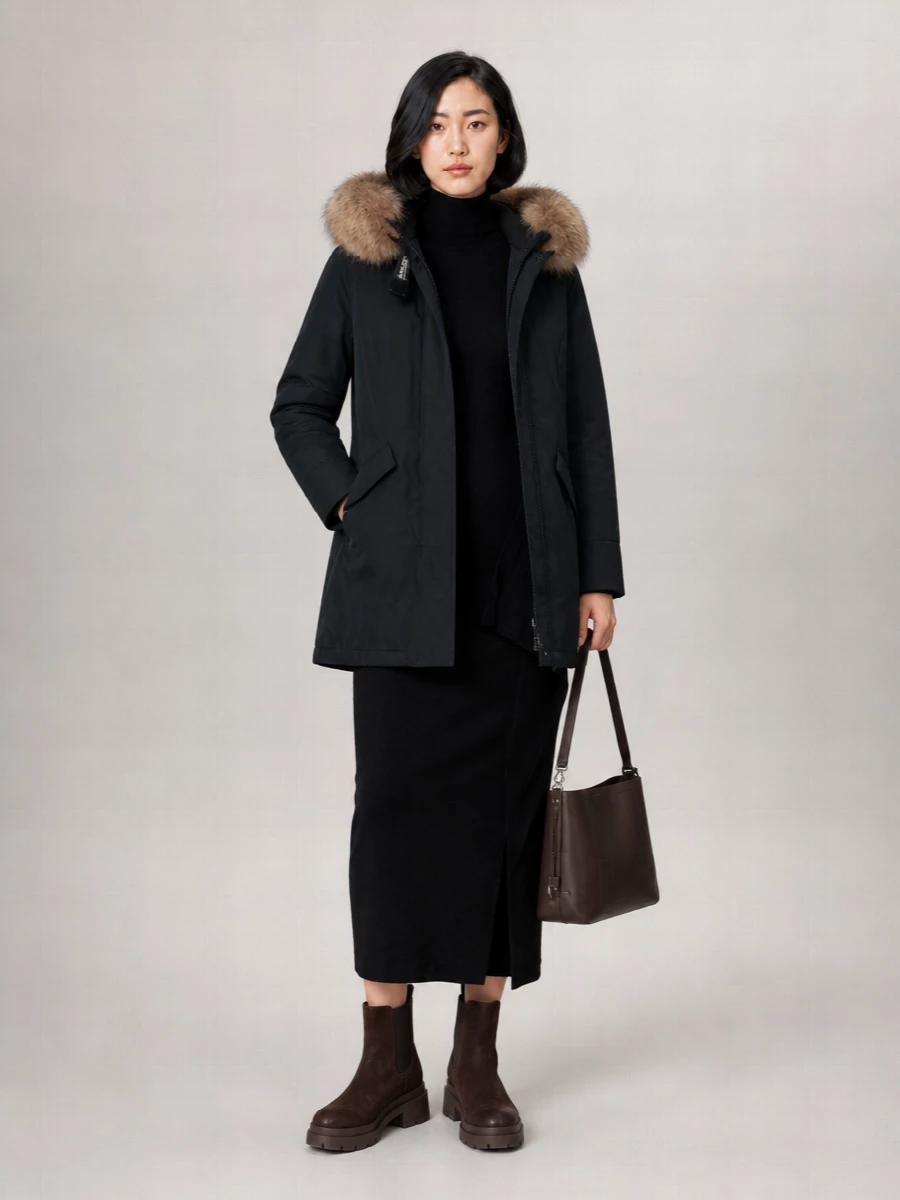Woolrich Arctic Raccoon Puffer Jacket