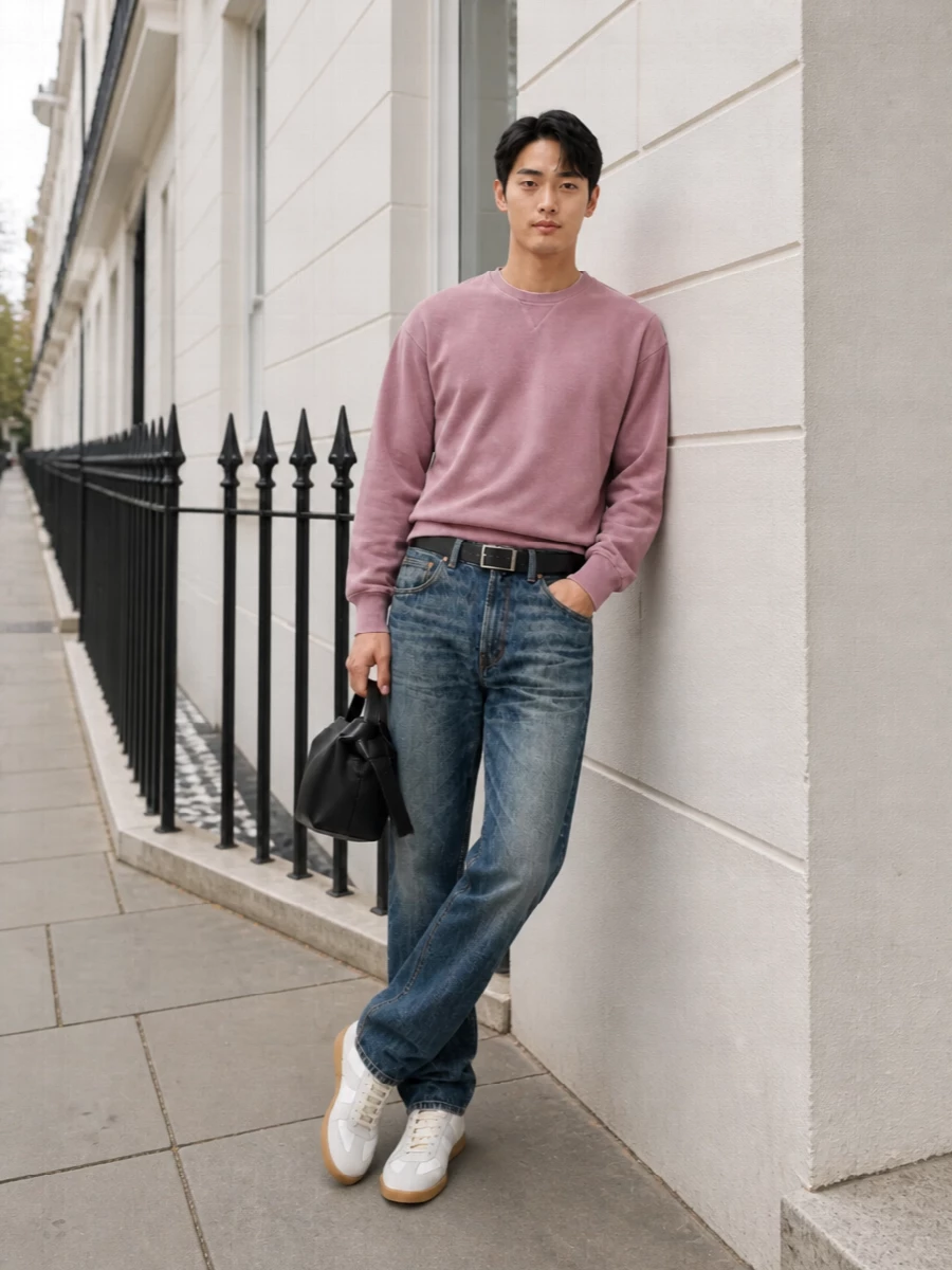 Our legacy sweatshirt straight jeans margiela sneakers