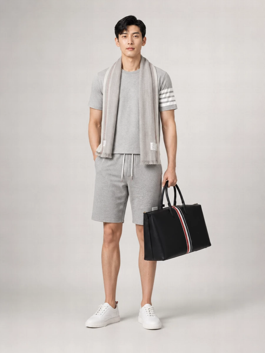 Thom Browne Striped Cotton T-Shirt