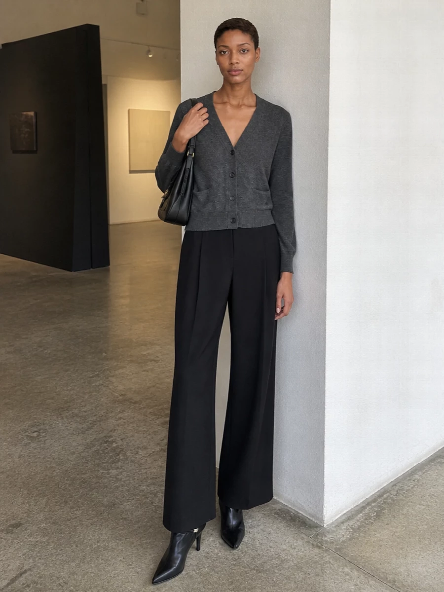 Isabel marant cardigan high waist wide leg trousers