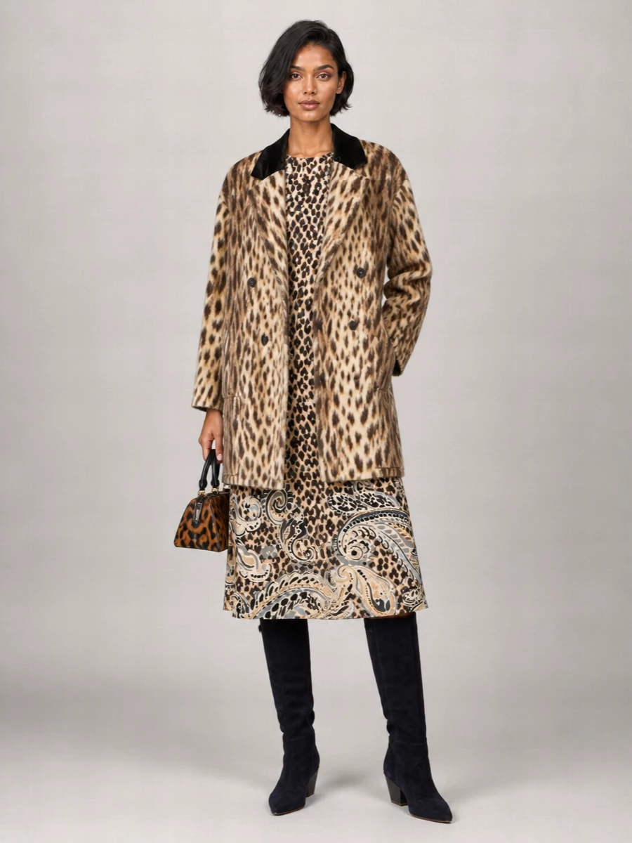 Forte Forte leopard-print double-breasted coat