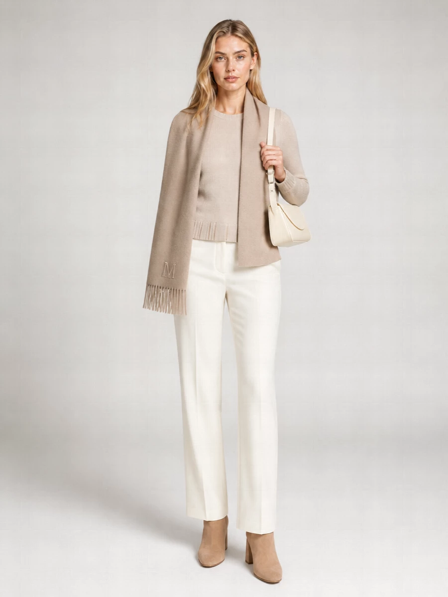 Fabiana Filippi Wool Silk Cashmere Crewneck Sweatshirt