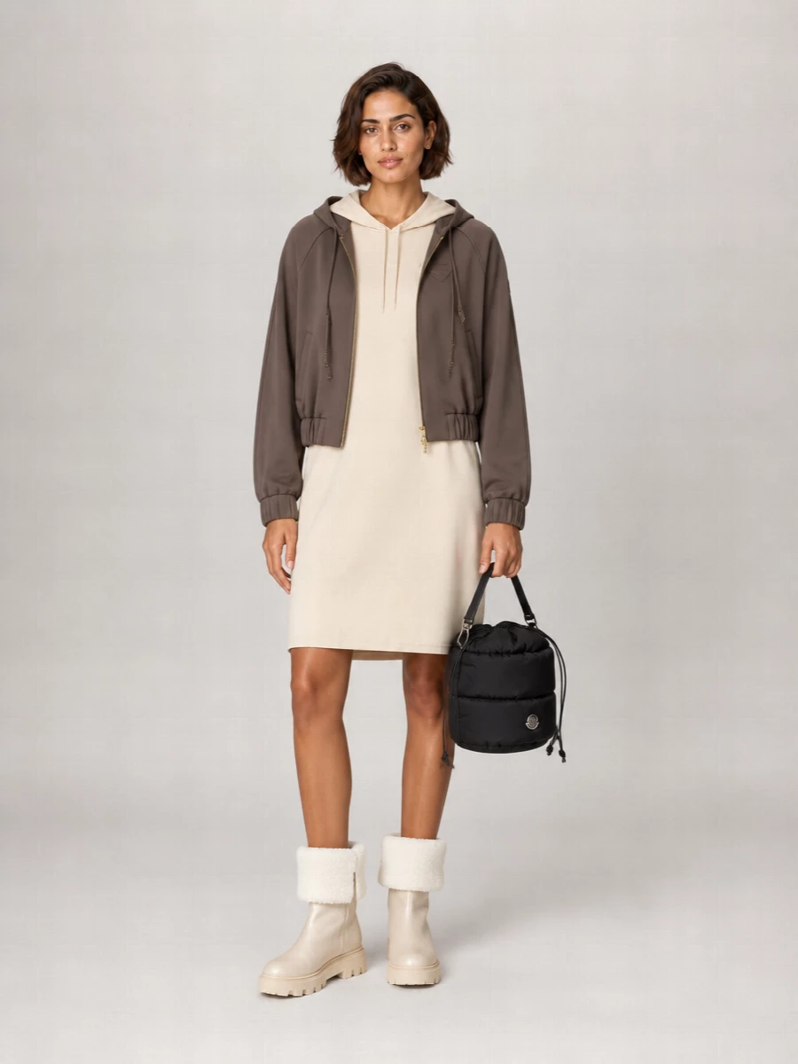 Moncler Cropped Jersey Jacket