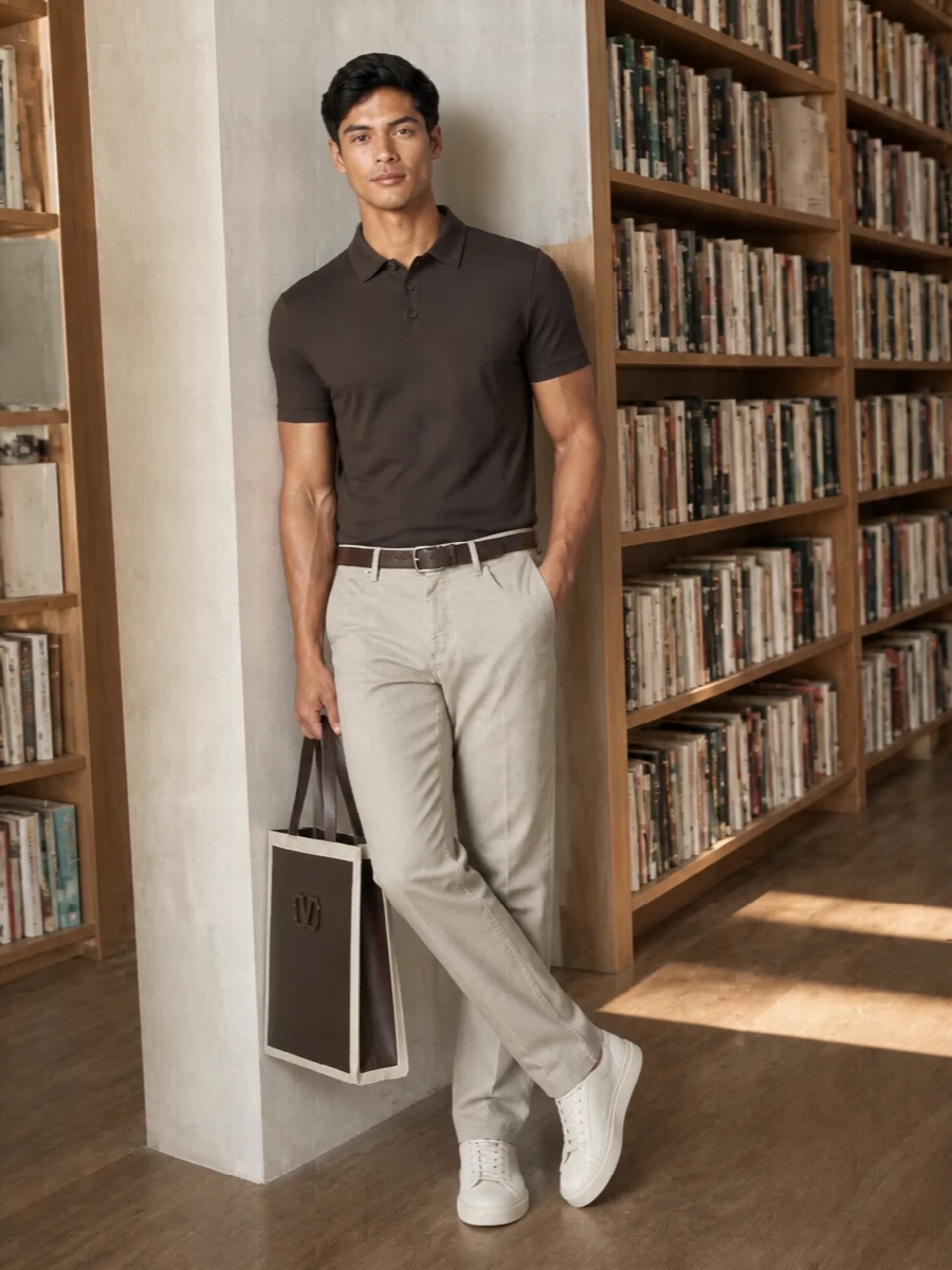 Zegna polo stone trousers tods sneakers