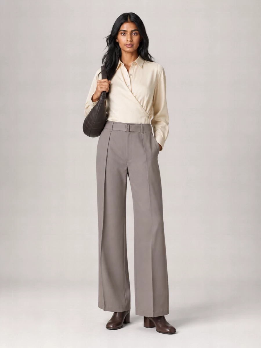 Lemaire High-Rise Wide-Leg Trousers