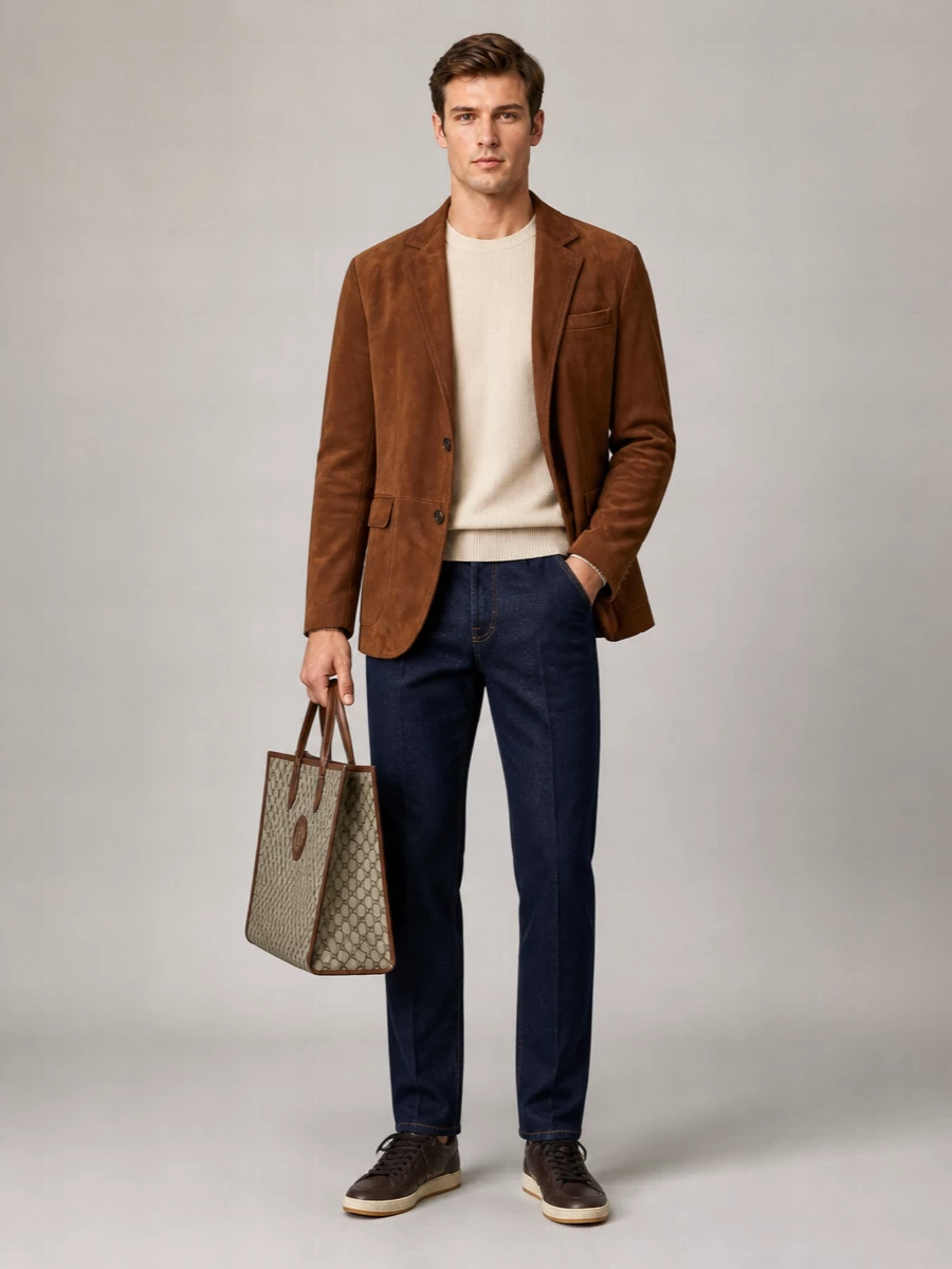 Golden Goose Leather Single Breasted Jacket