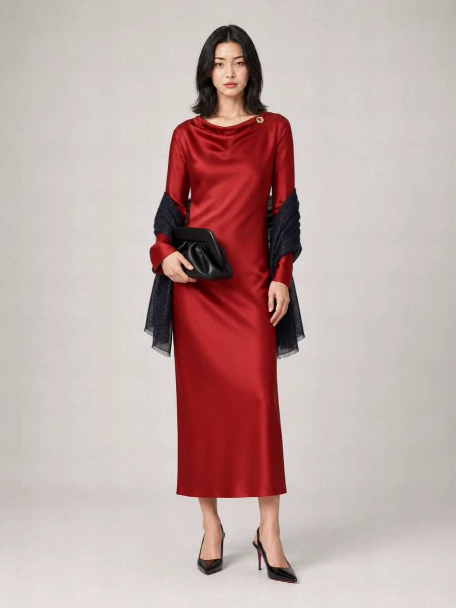 Loulou Studio Silk Midi Dress