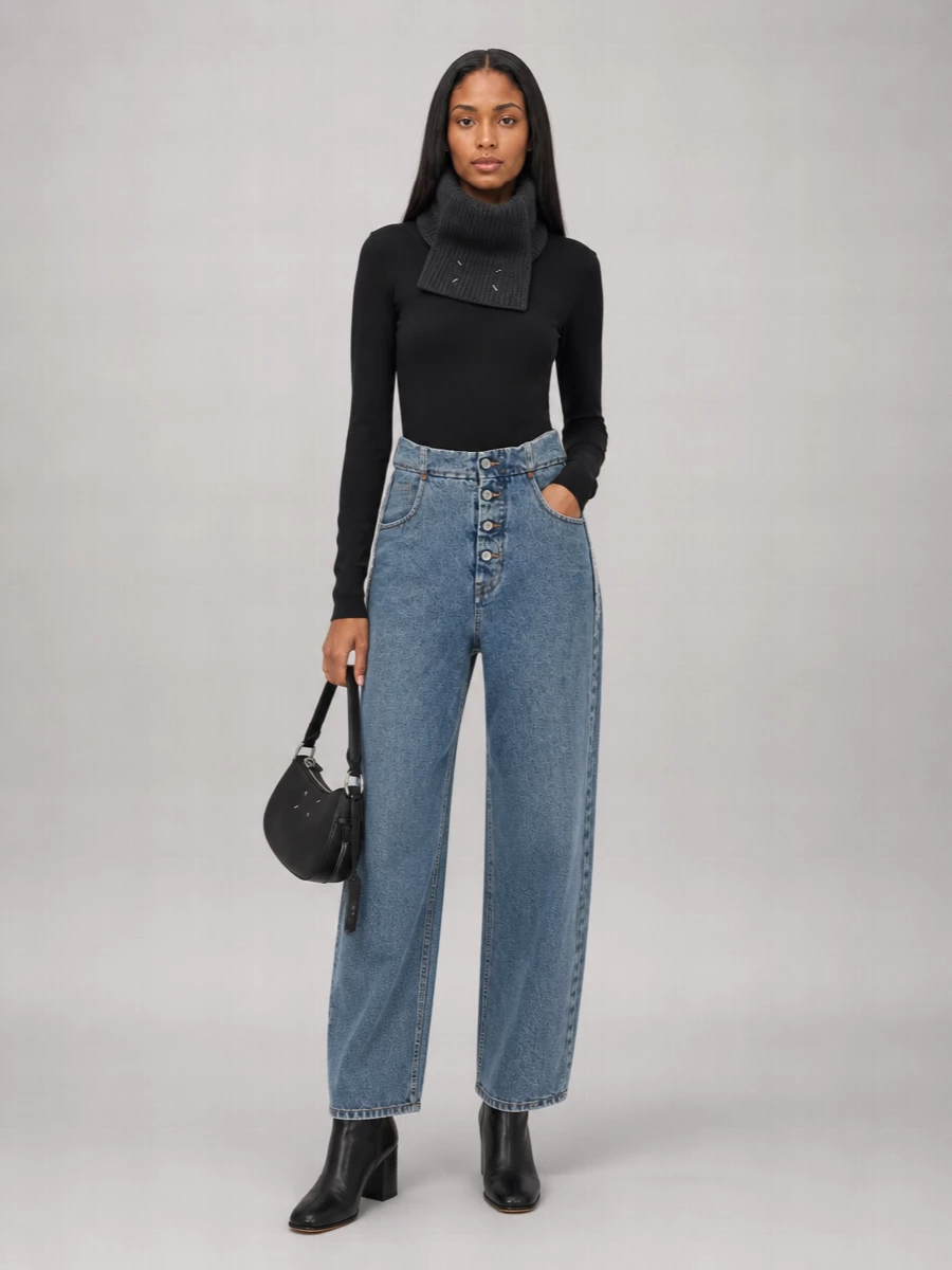 Mm6 Maison Margiela Cotton Straight-Leg Jeans