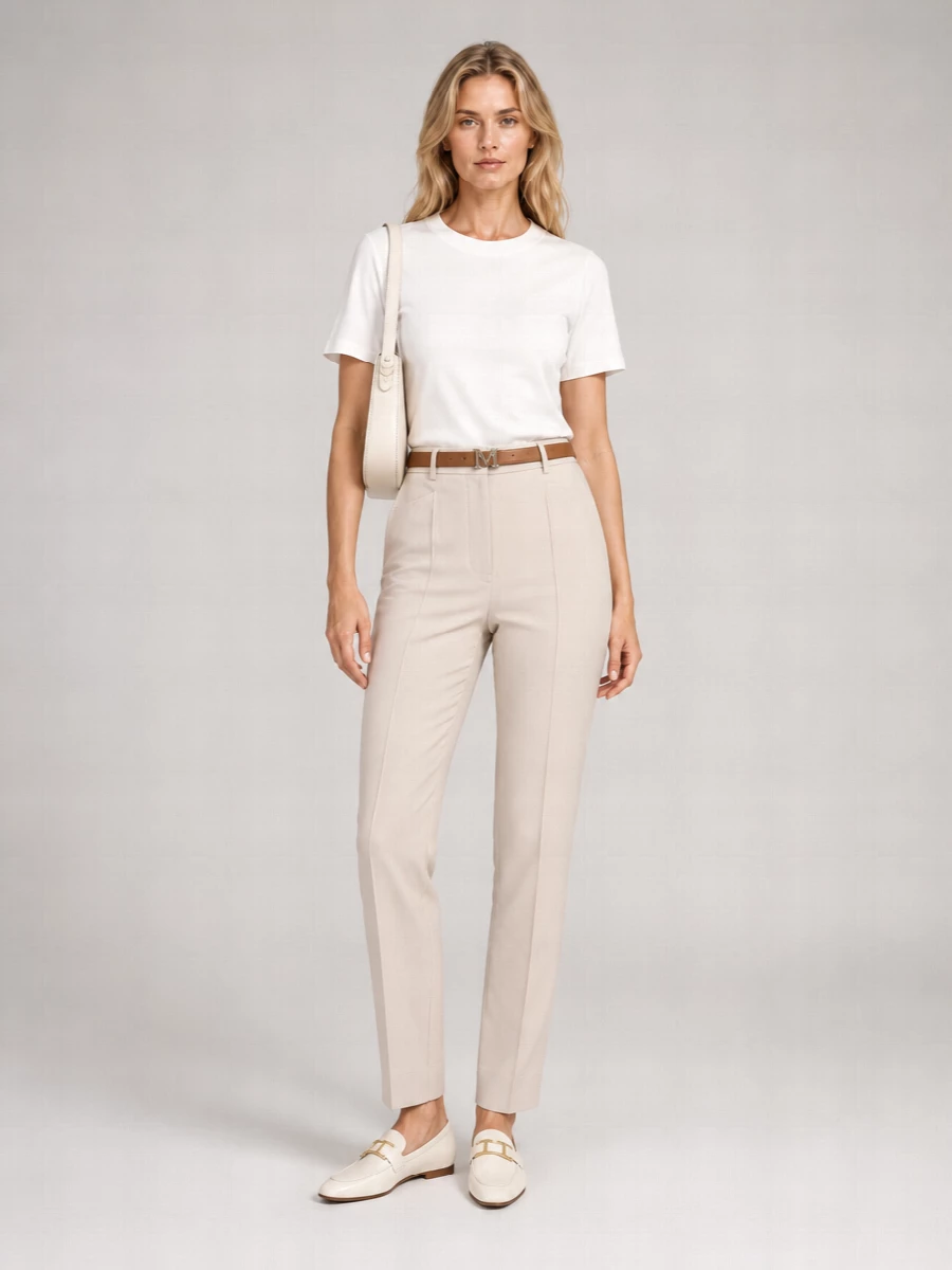 Max Mara Cotton Ribbed Crew-Neck Loose-Fit T-Shirt