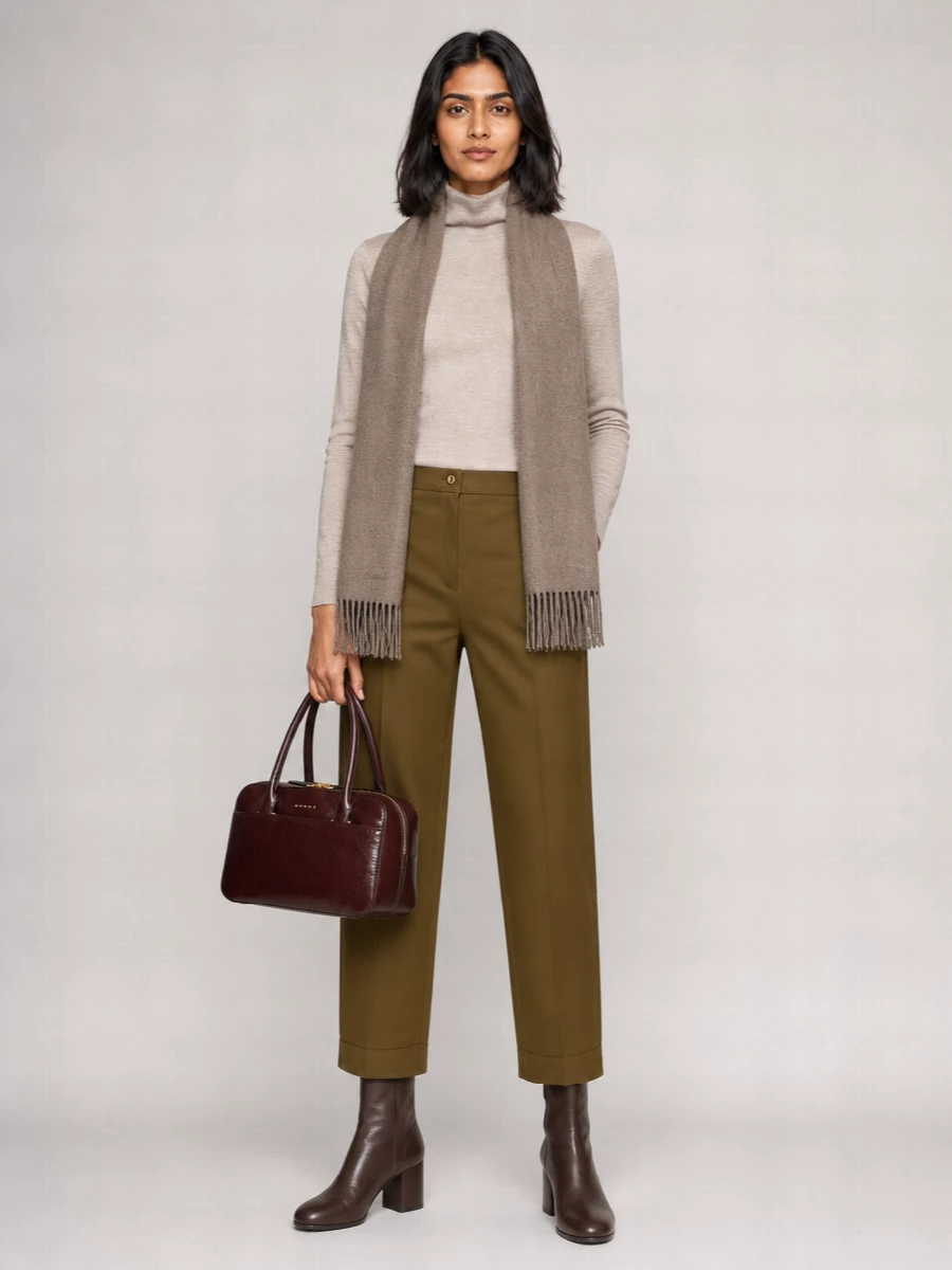 Max Mara Cotton Canvas Cropped Barrel-Leg Trousers