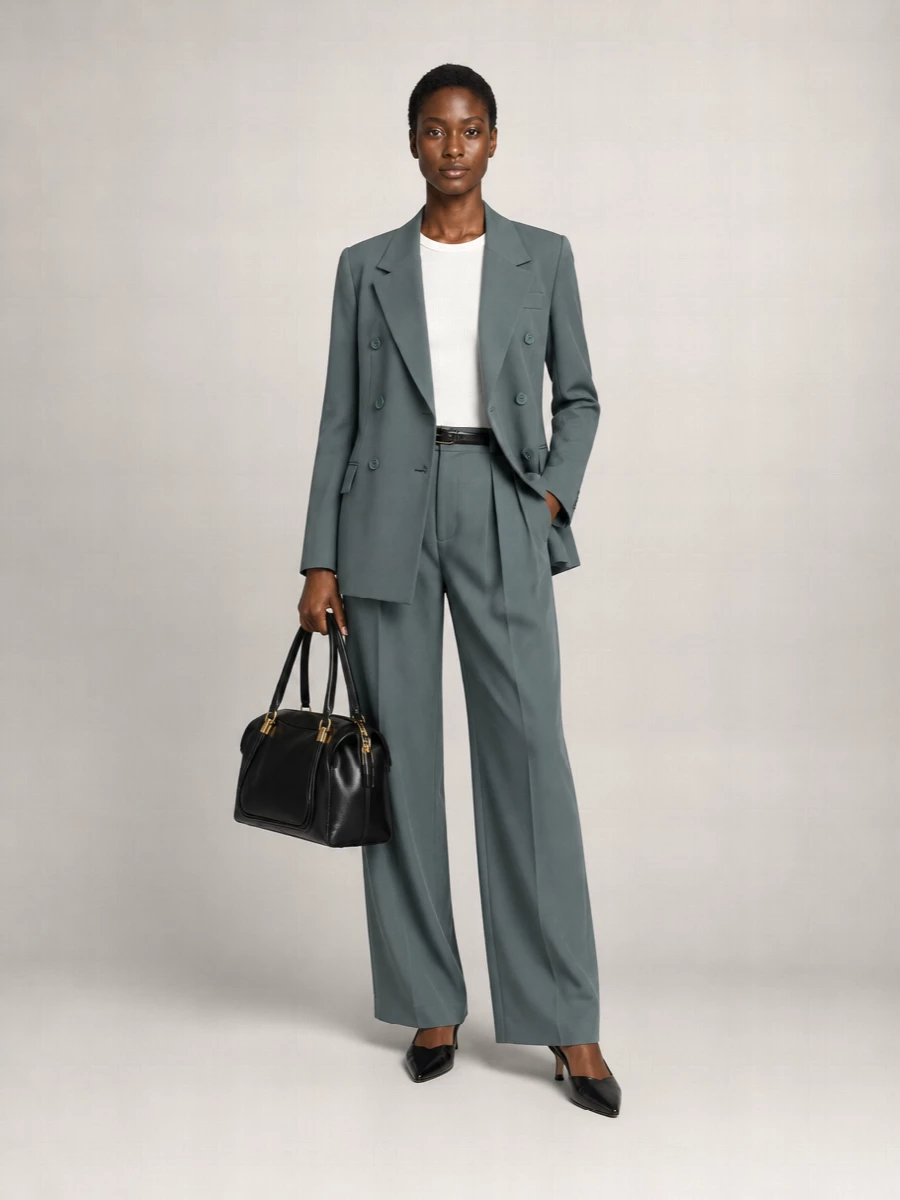 Chloé Virgin Wool High-Rise Pleated Cigarette Trousers