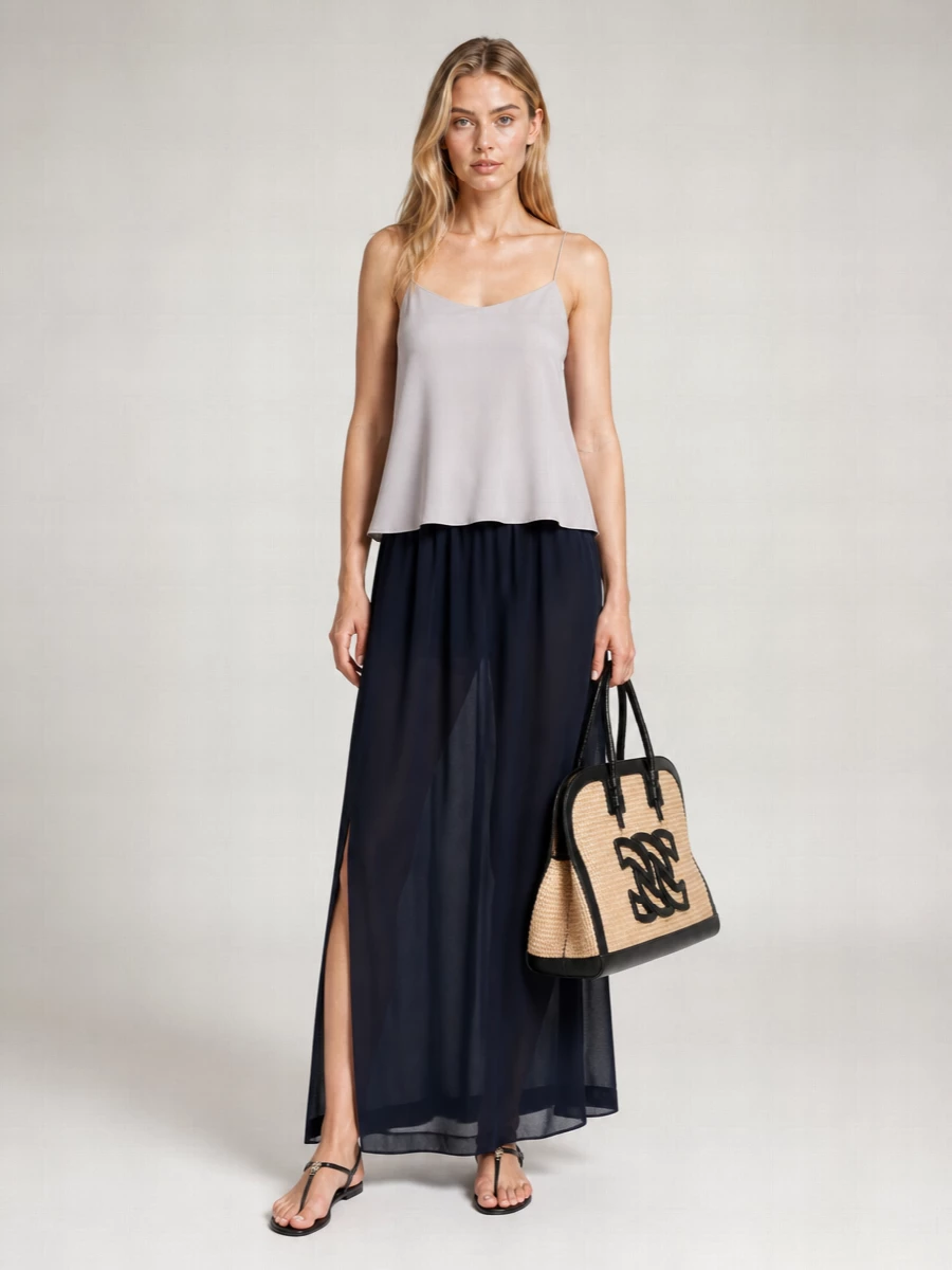 Casadei Leather Logo Appliqué Tote Bag
