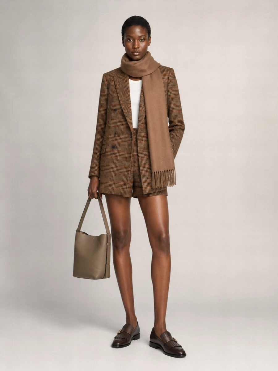 Max Mara High-Rise Prince Of Wales Shorts