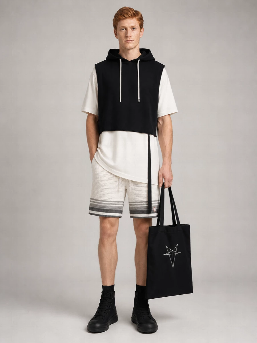 Rick Owens Drkshdw Cotton Sleeveless Hooded Sweatshirt