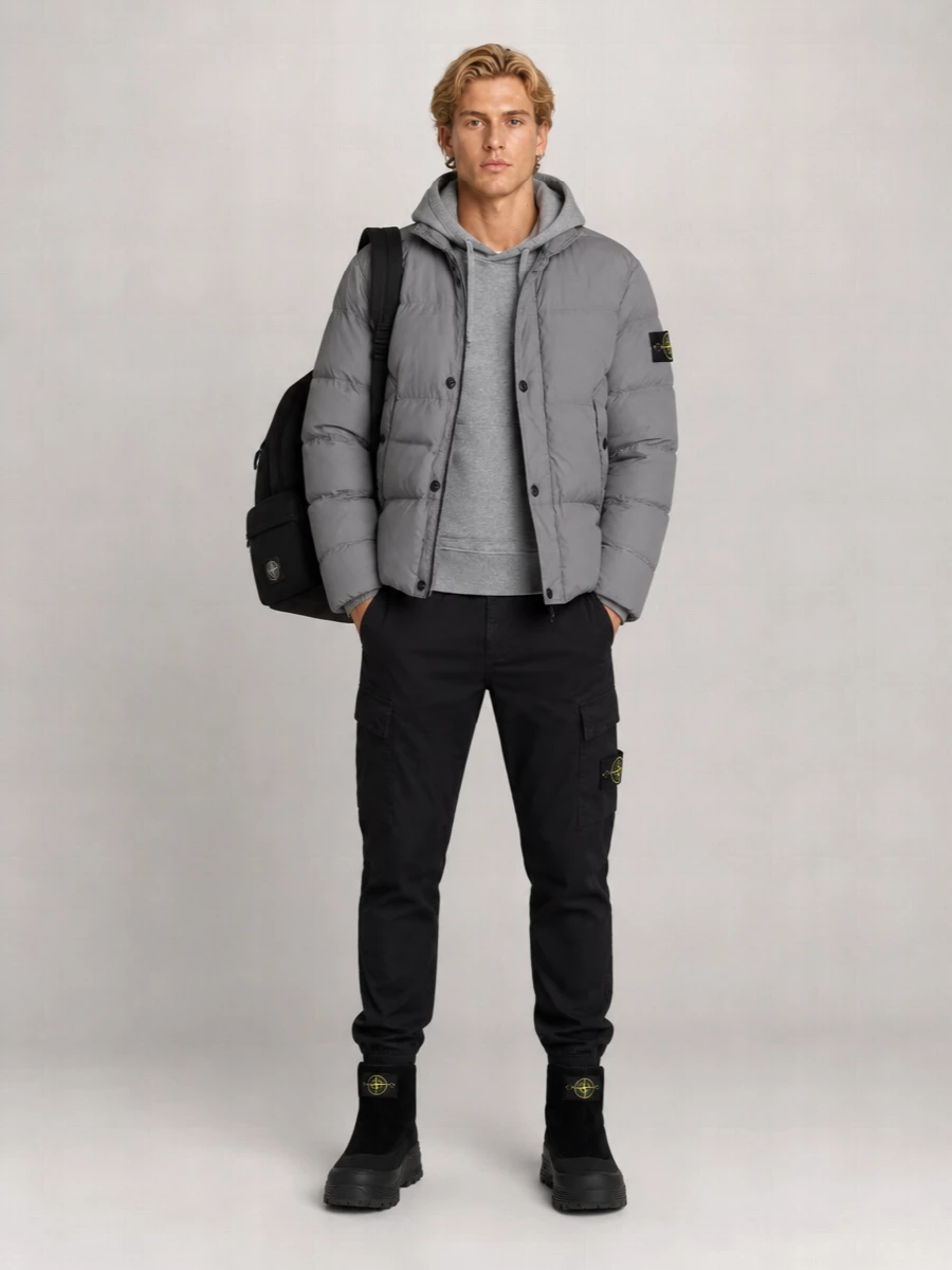 Stone Island Quilted Down Padded Coat