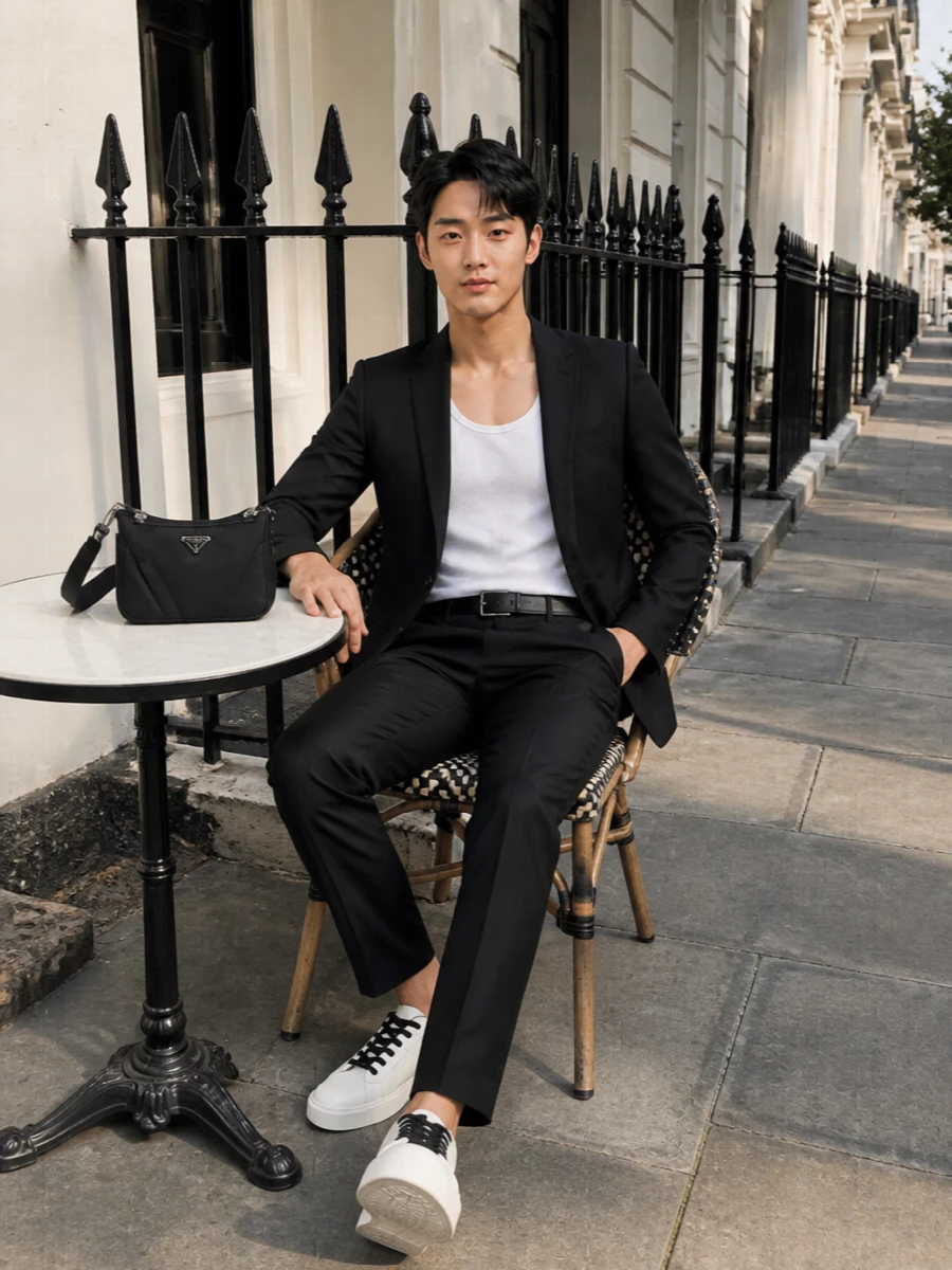 Dolce gabbana tank tailored trousers prada bag