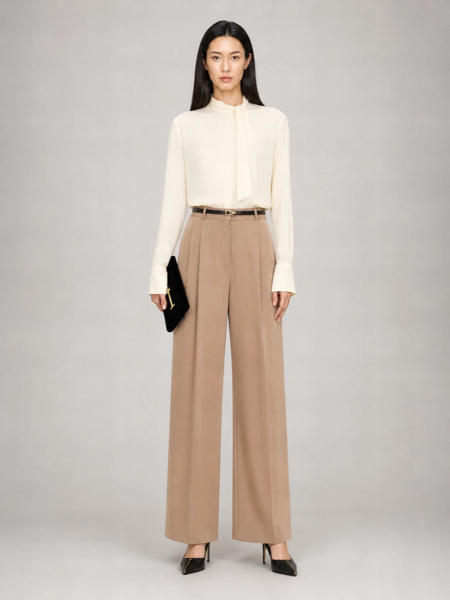 Tom Ford Silk Straight-Leg Trousers