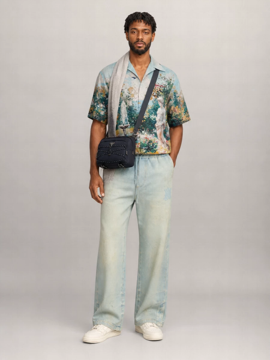 Amiri Silk Printed Bowling Shirt