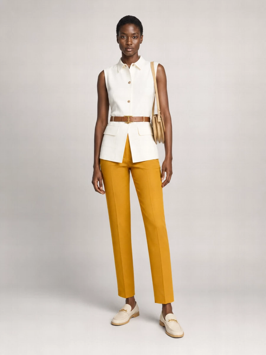Herno Linen Straight-Leg Tailored Trousers