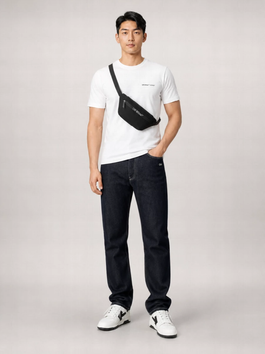 Off-White Cotton Regular-Fit Logo-Print T-Shirt