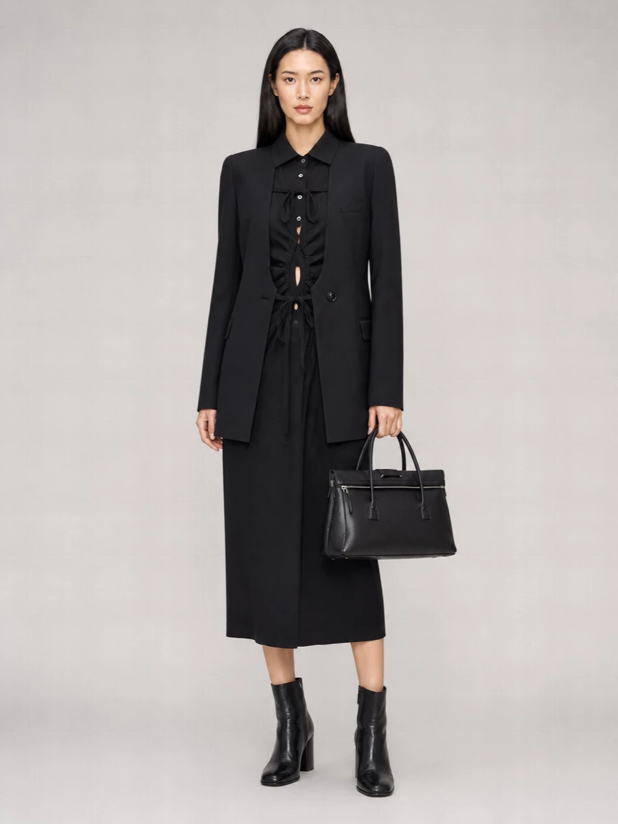 Maison Margiela Wool Fitted Suit Jacket