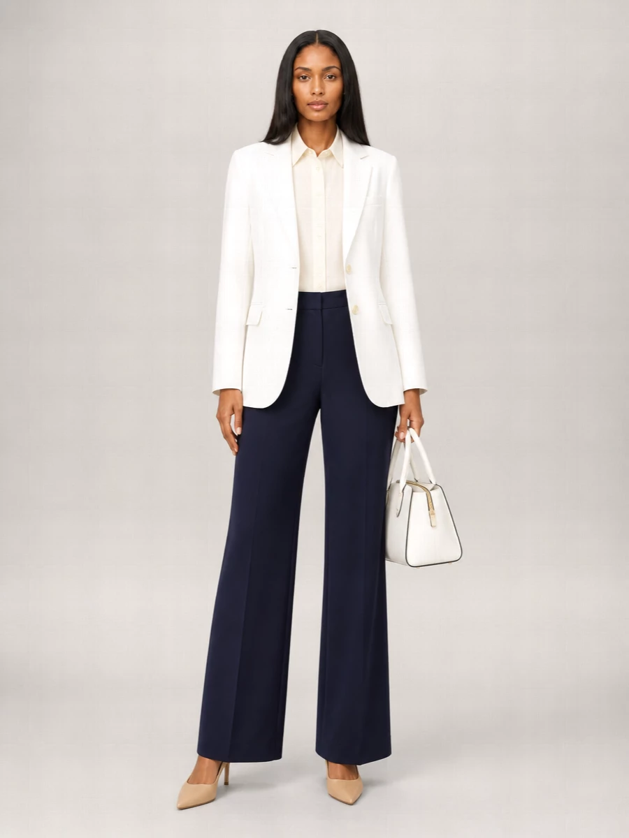 Michael Kors Triacetate Blend Blazer With Flap Pockets