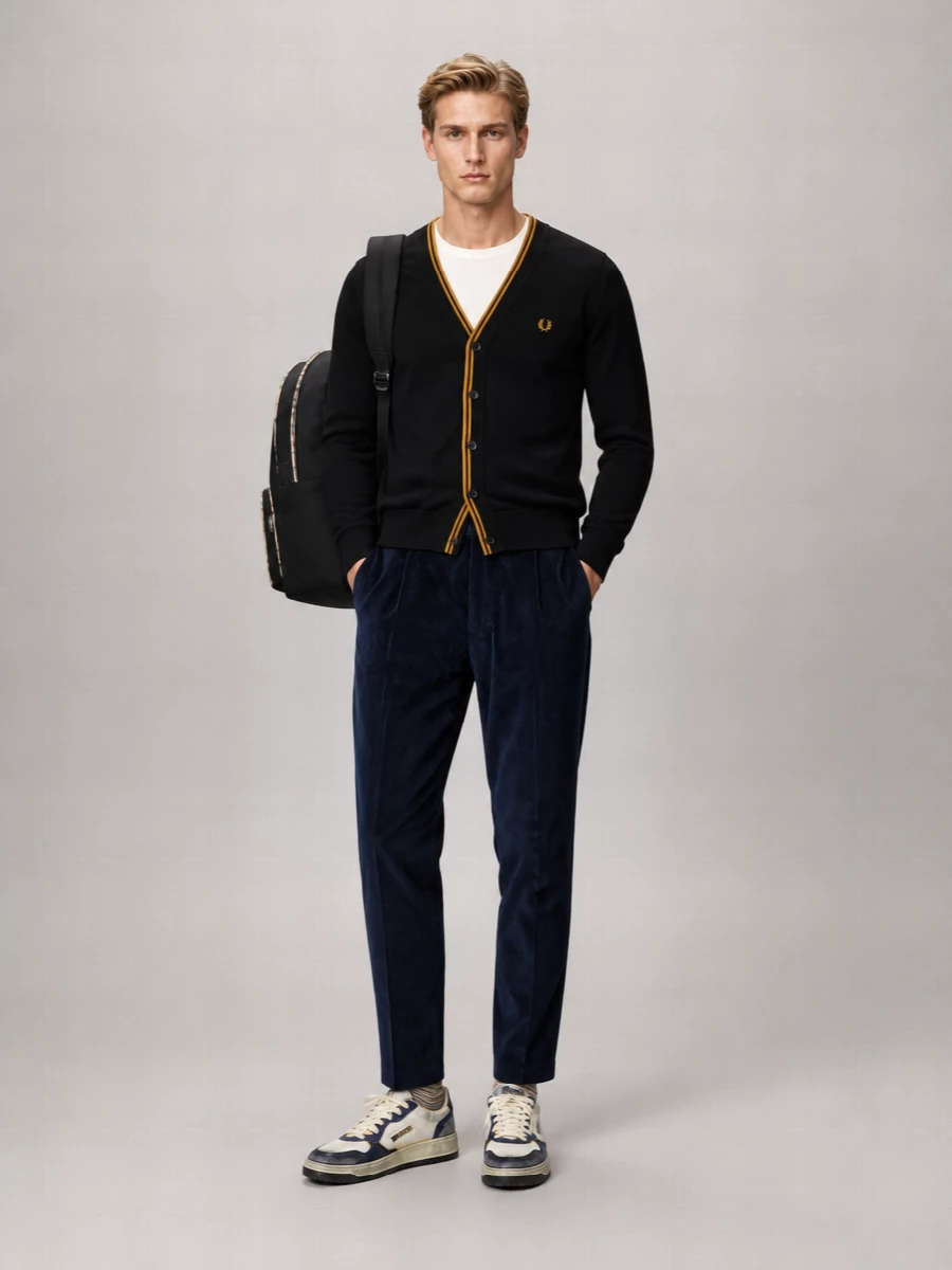 Fred Perry wool cotton cardigan