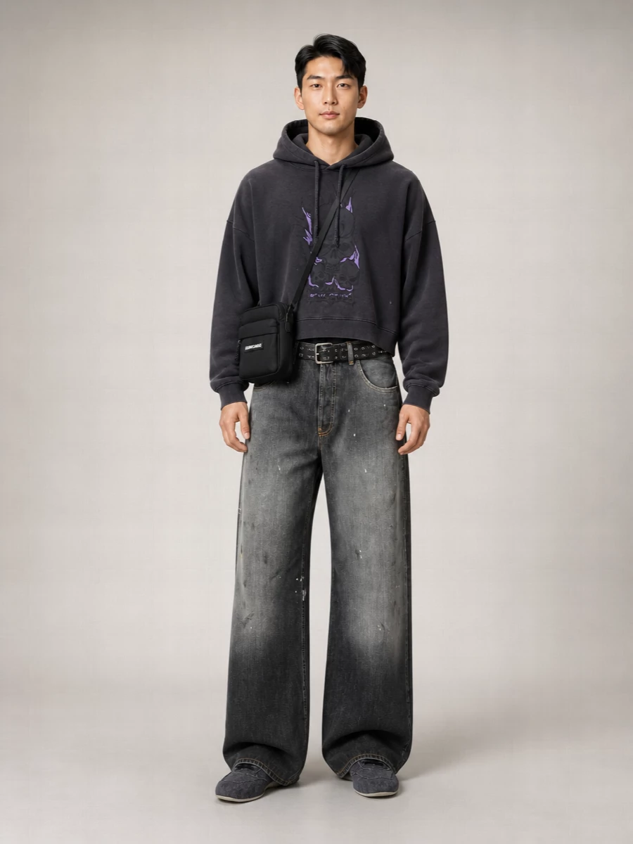 Acne Studios Denim Mid-Rise Wide-Leg Jeans