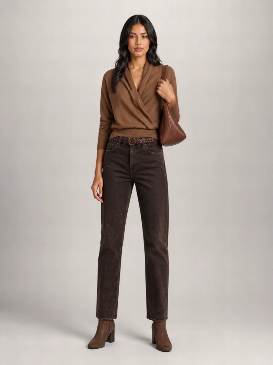 7 For All Mankind denim straight-leg trousers