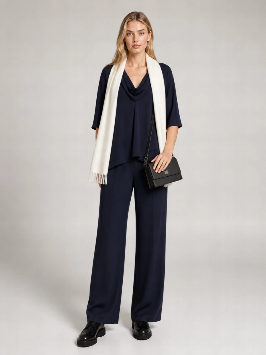 Max Mara Virgin Wool Straight-Leg Full-Length Trousers
