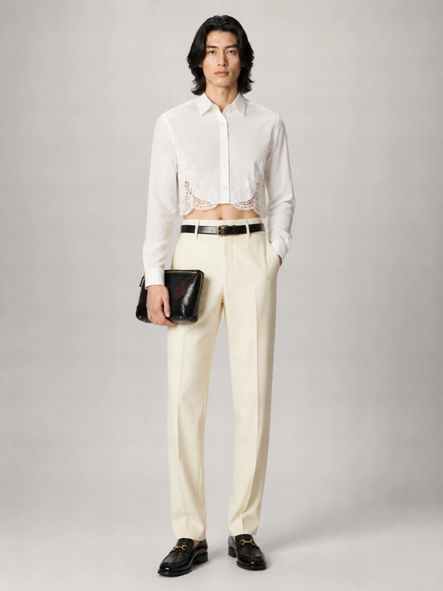 Versace Lace Panel Shirt