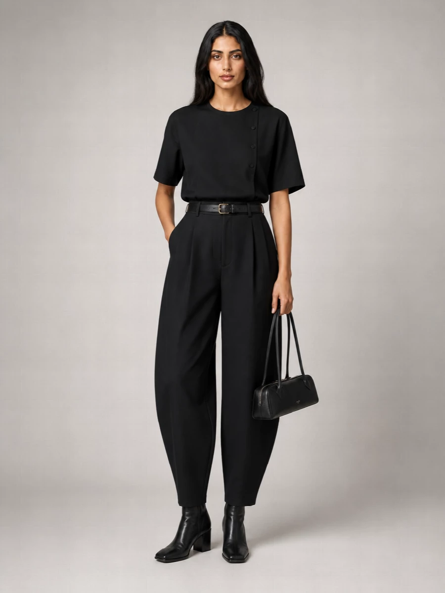 Emporio Armani Slub Knit Boxy Top