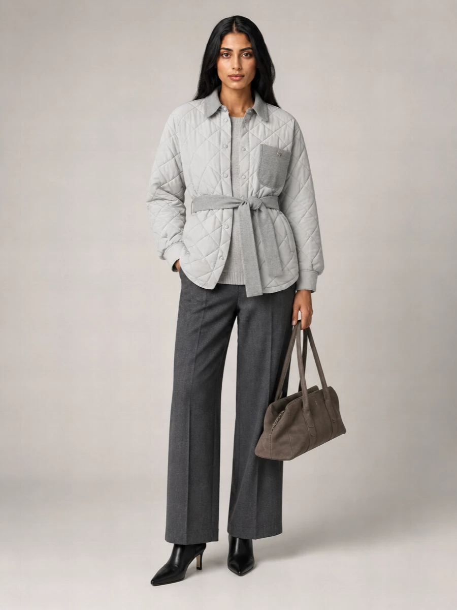 Fabiana Filippi Quilted Belted Oversized Coat