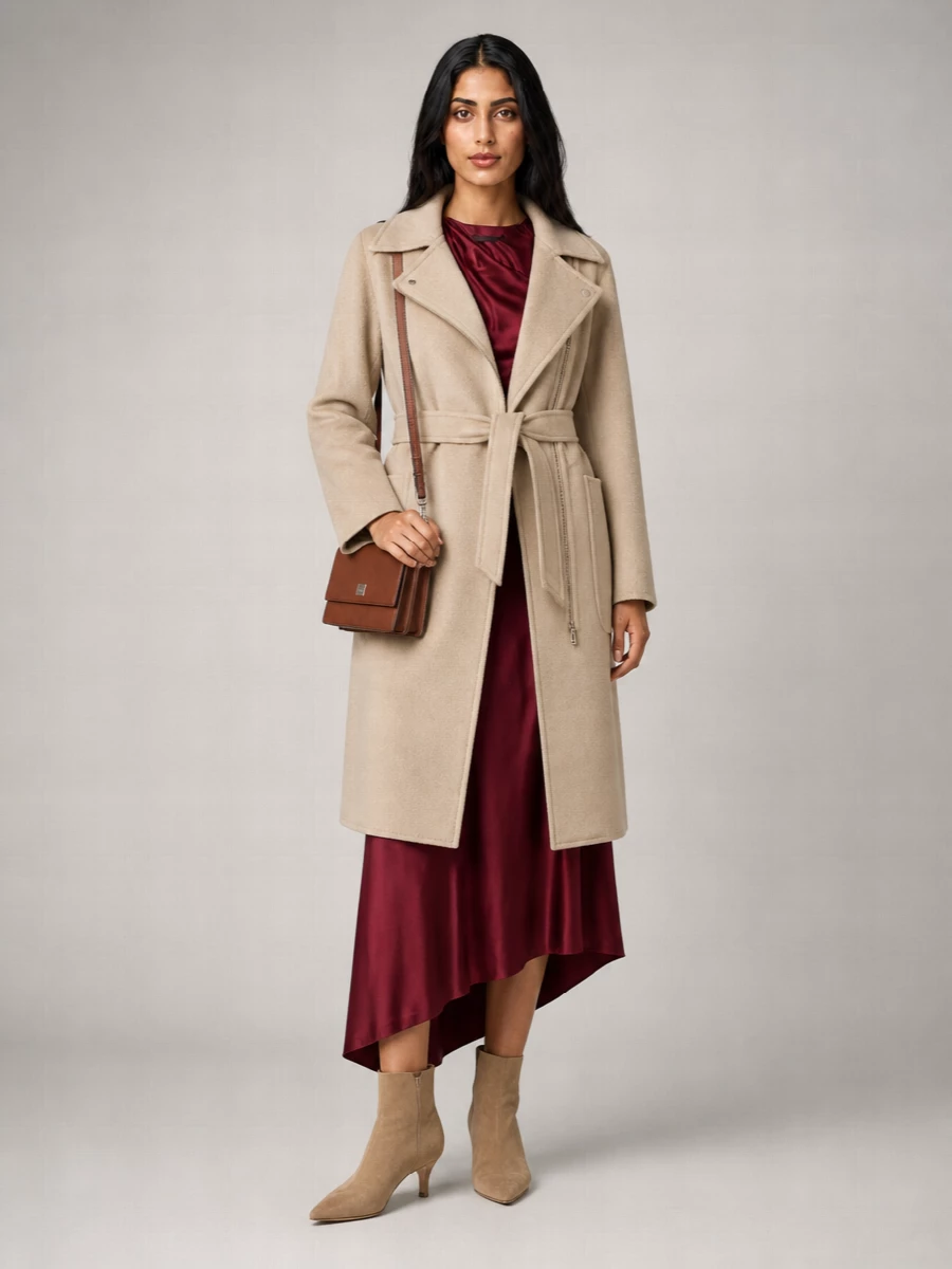 Max Mara Virgin Wool Belted Coat
