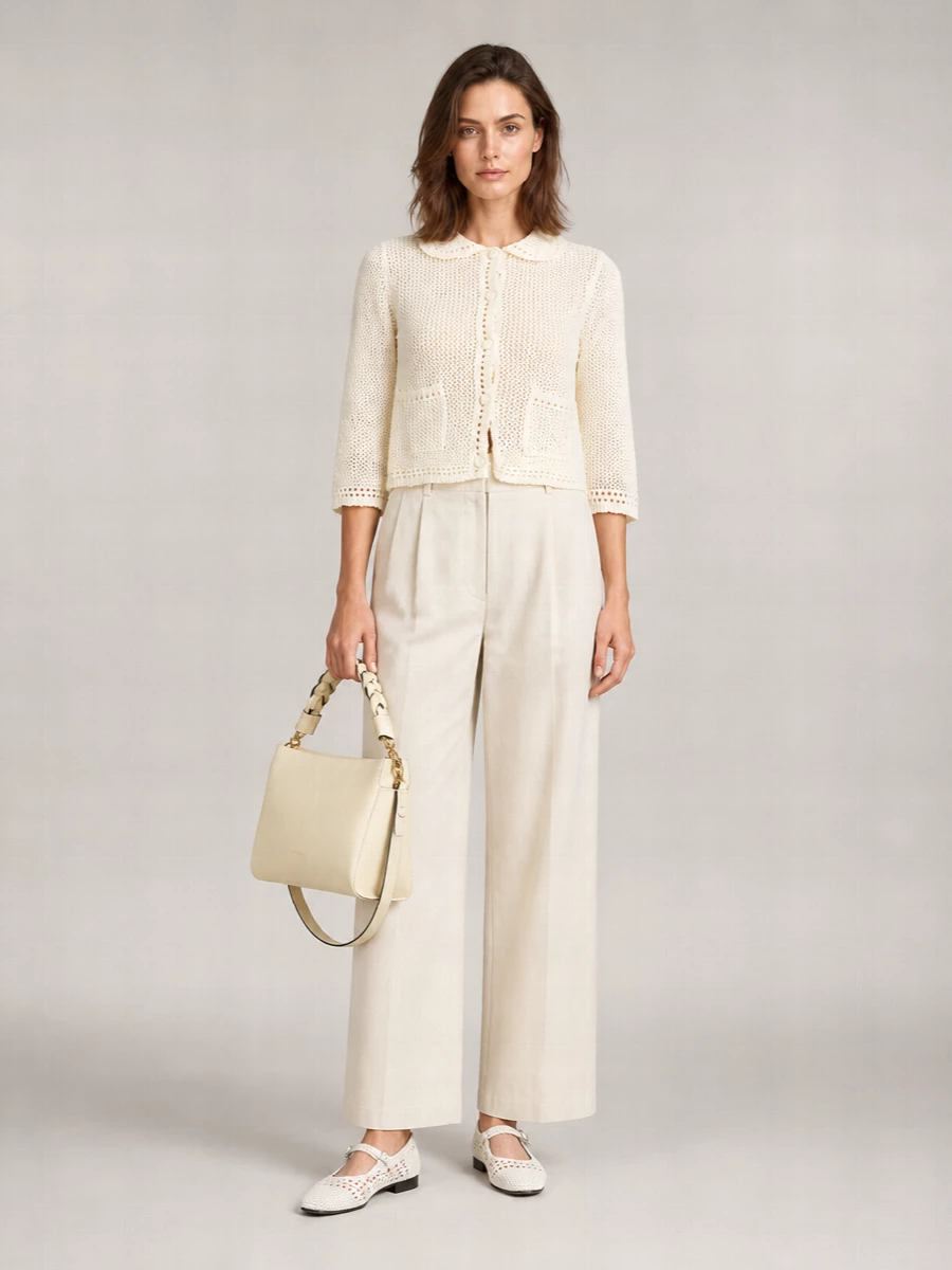 Dunst Linen And Cotton Blend Cardigan
