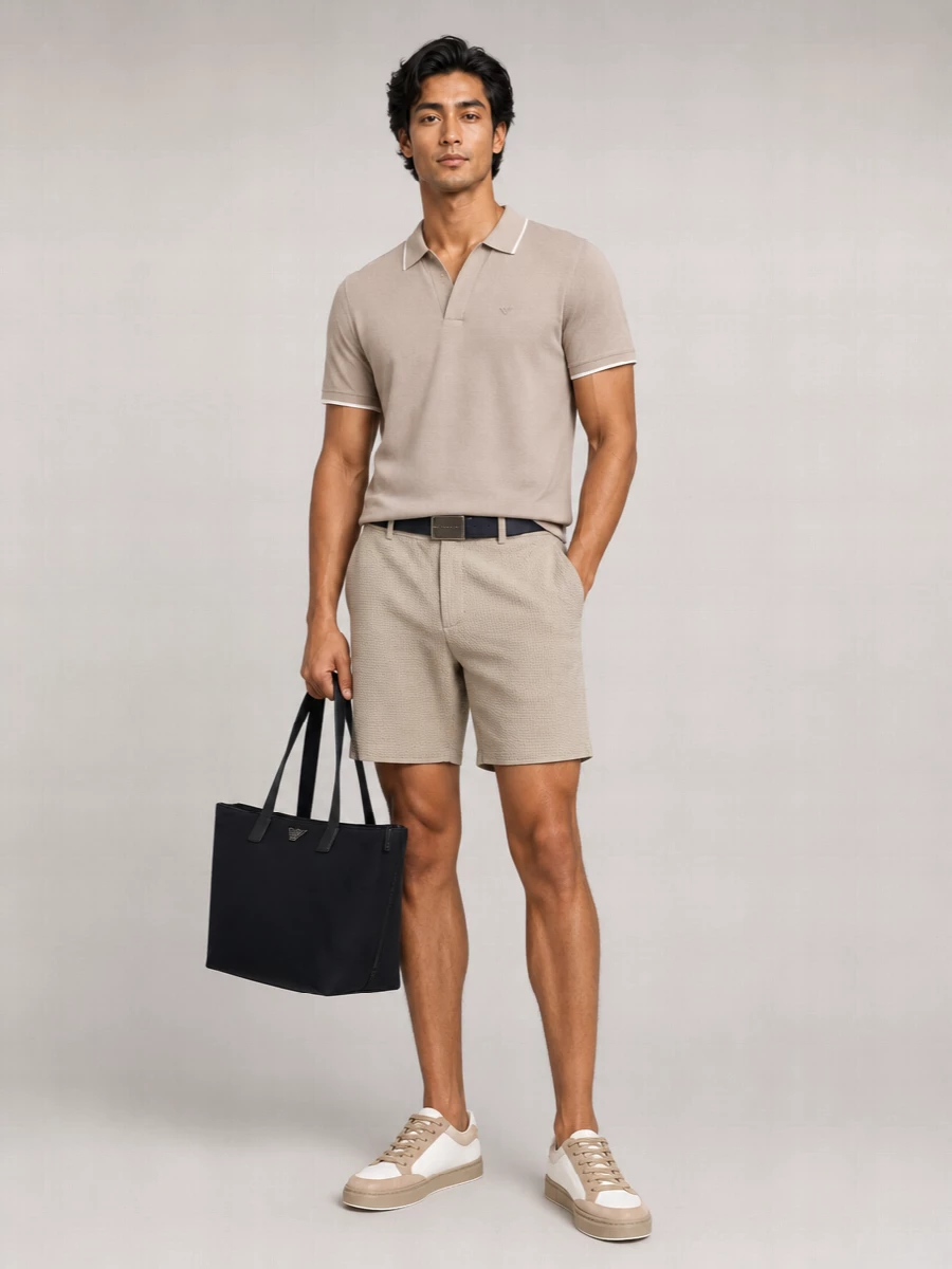 Emporio Armani Regular-Fit Straight-Leg Bermuda Trousers