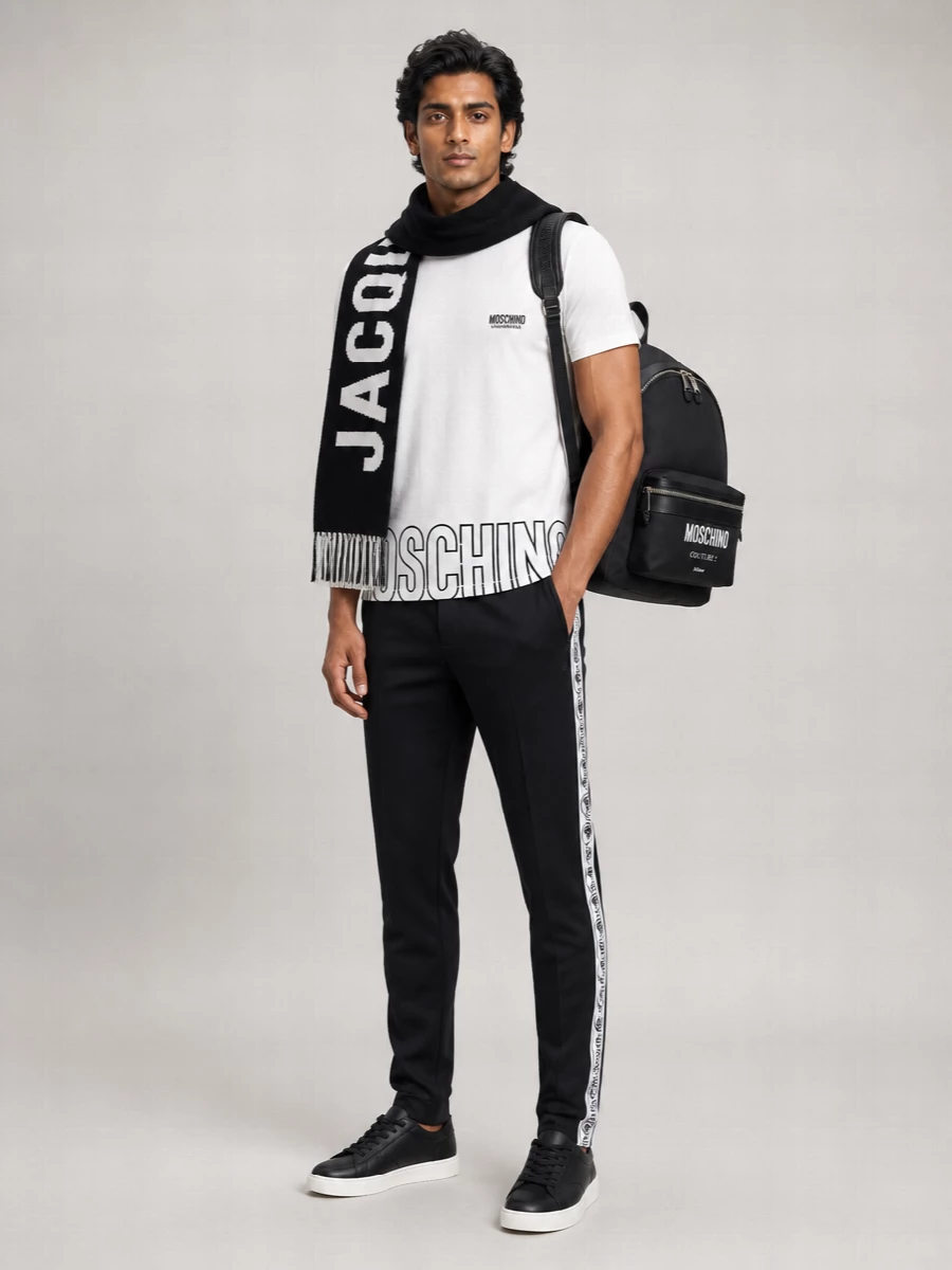 Moschino Cotton Logo Print Short Sleeve T-Shirt