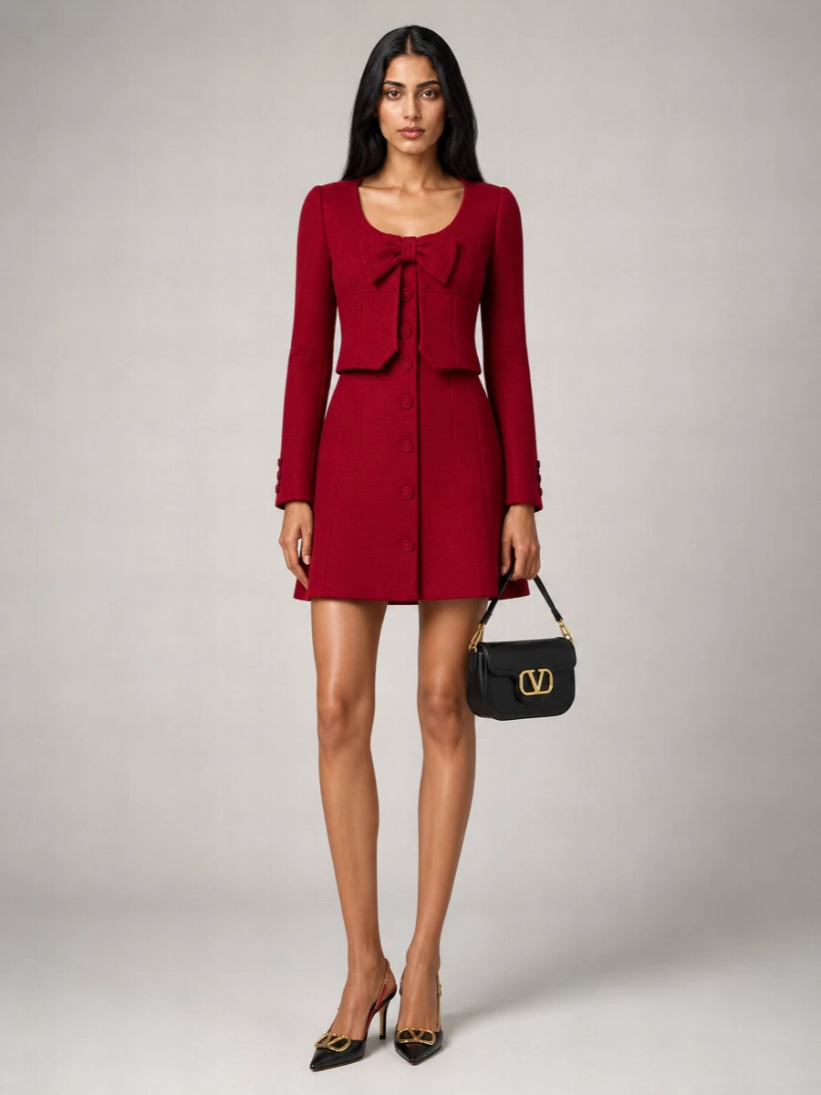 Valentino Garavani Wool Tweed Cropped Jacket