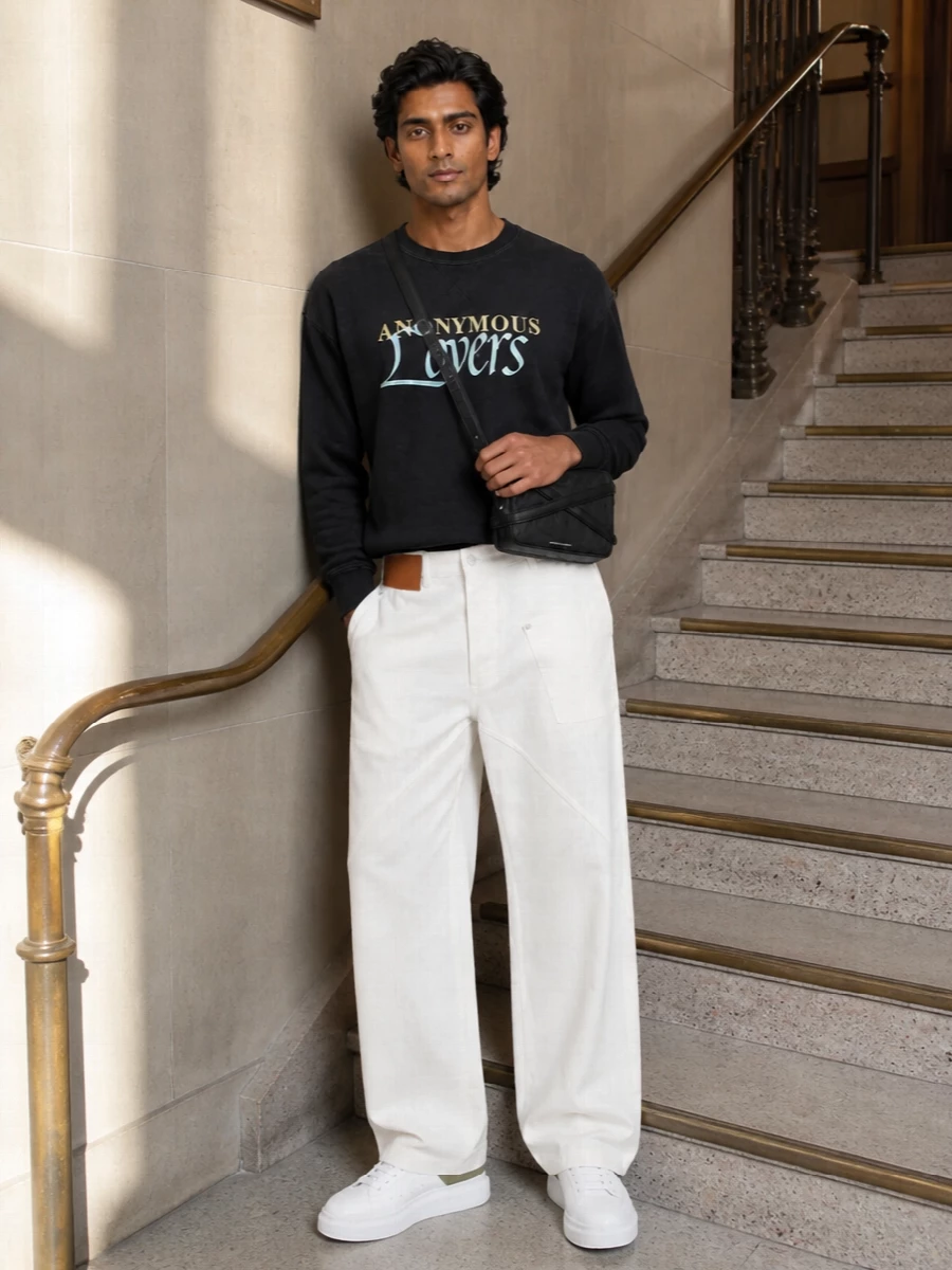 Jw anderson sweatshirt wide leg trousers mcqueen sneakers