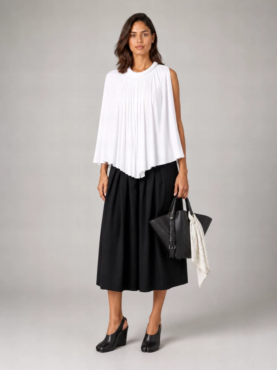 Comme Des Garçons Wool Wide-Leg Trousers