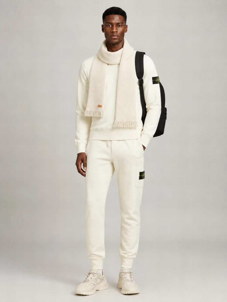 Stone Island Cotton Straight-Leg Trousers