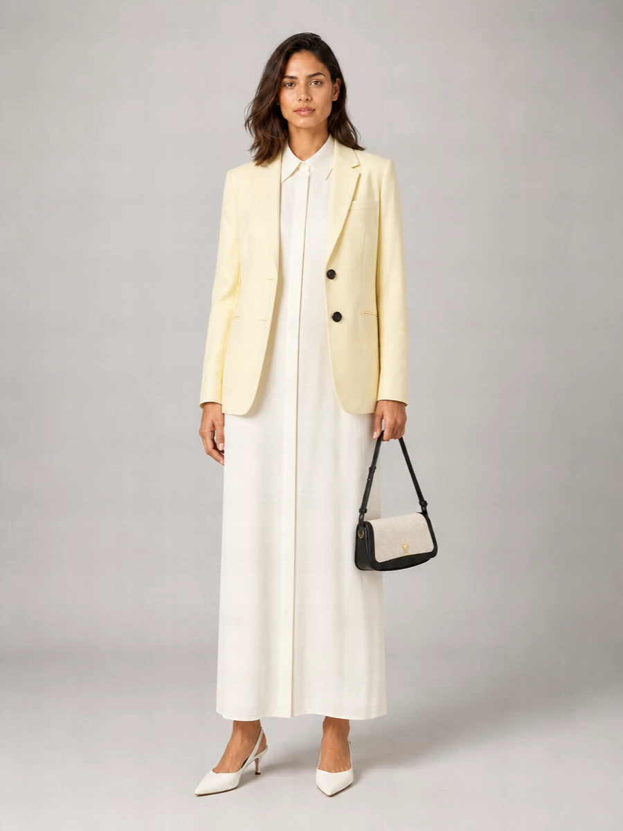 Ami Paris Virgin Wool Single-Breasted Blazer