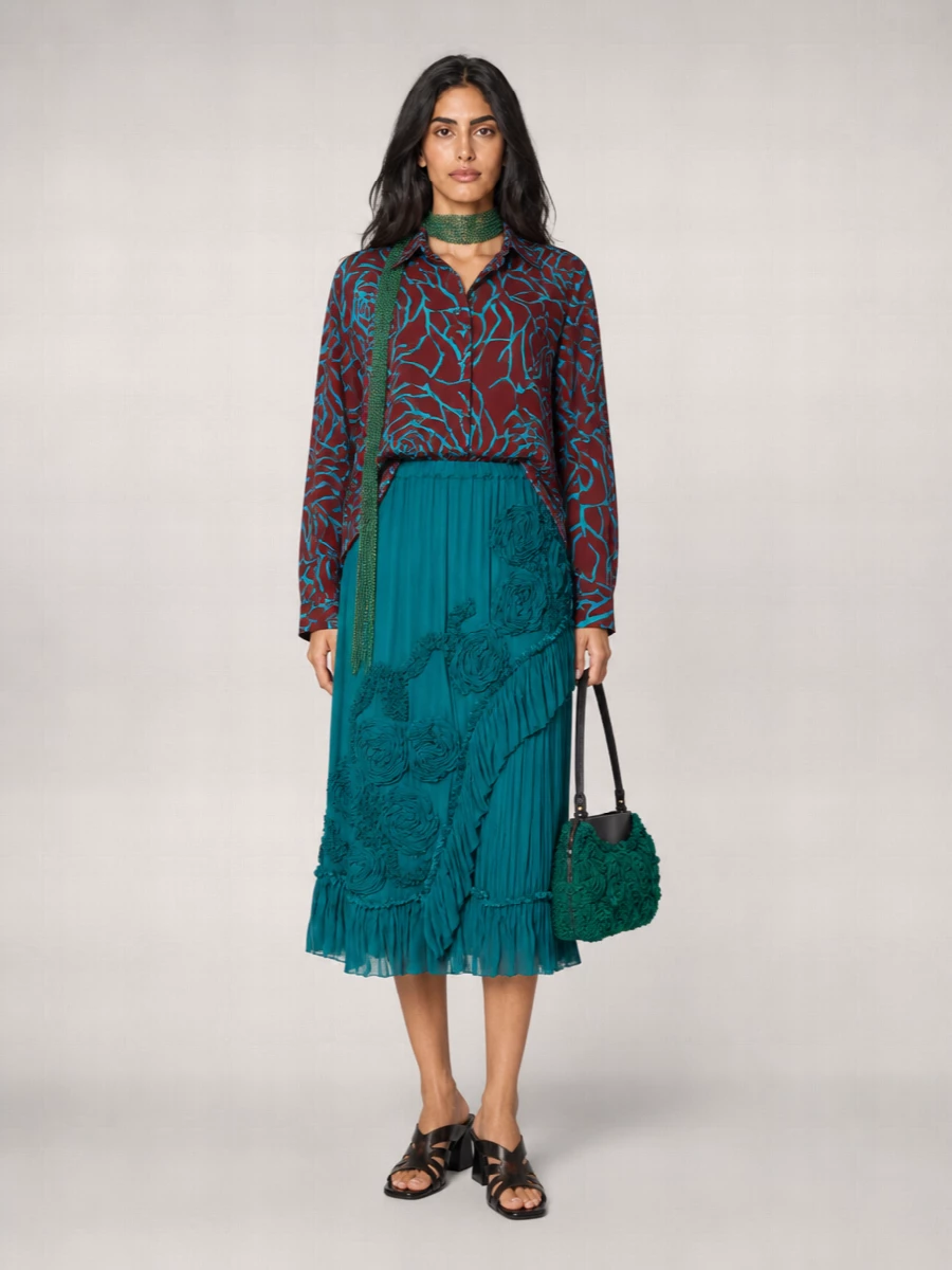 Dries Van Noten Floral-Print Long-Sleeve Shirt