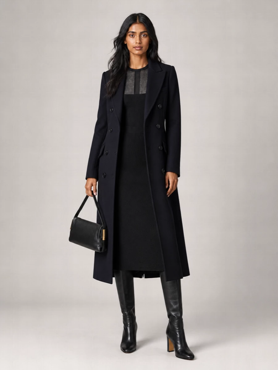 Elisabetta Franchi long double-breasted coat