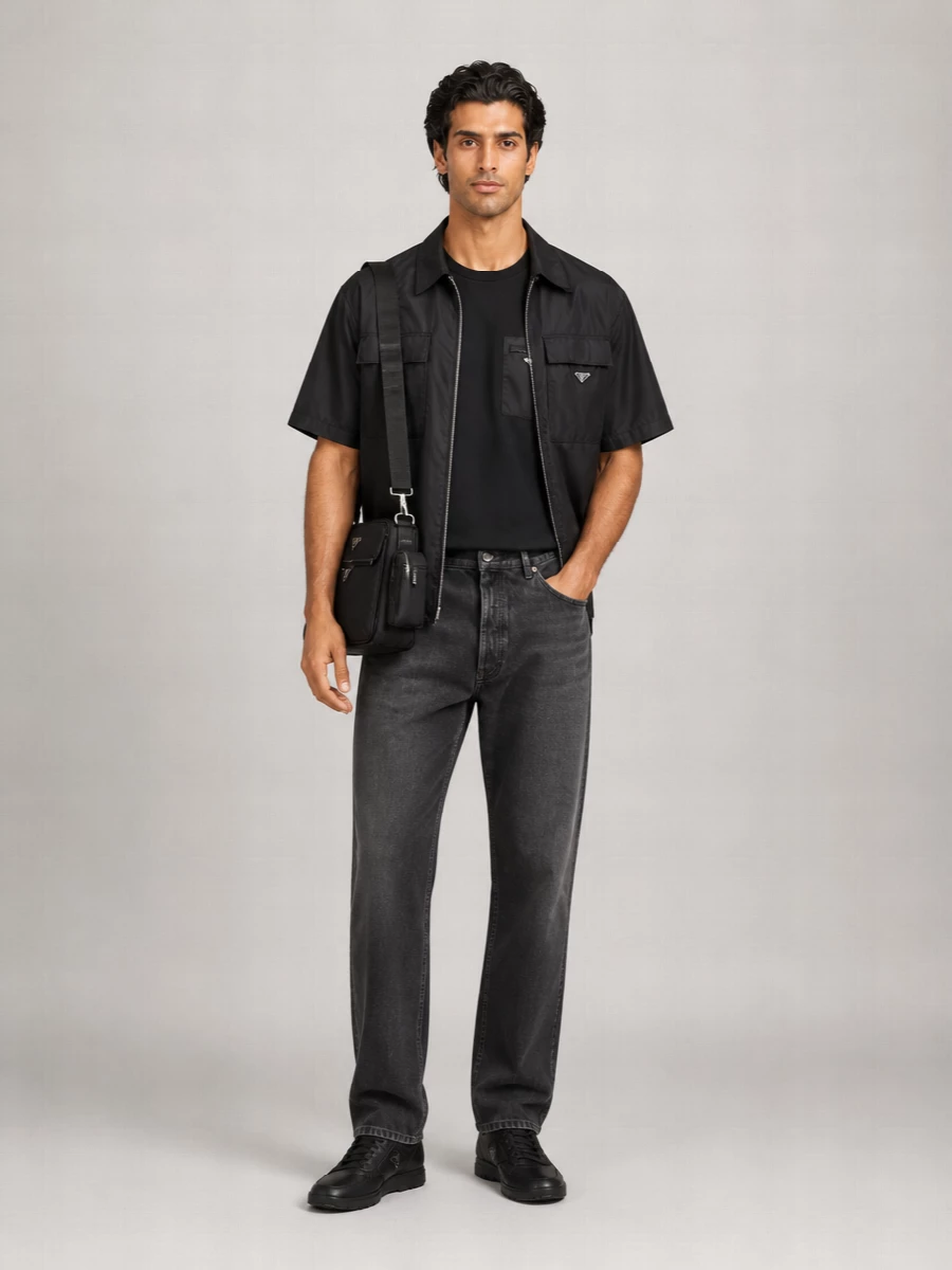 Prada Recycled Nylon Shirt Jacket