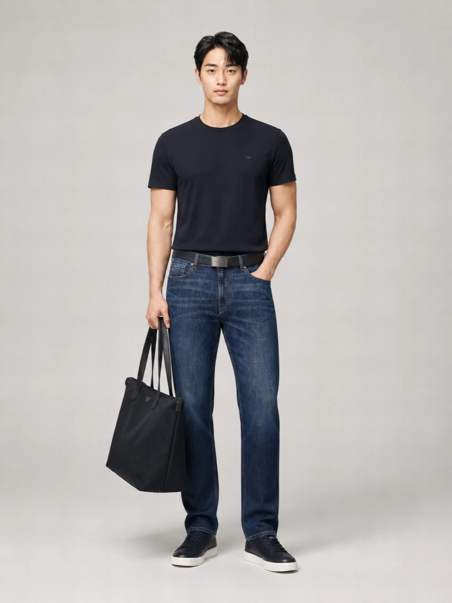 Emporio Armani Logo Print Short-Sleeve T-Shirt